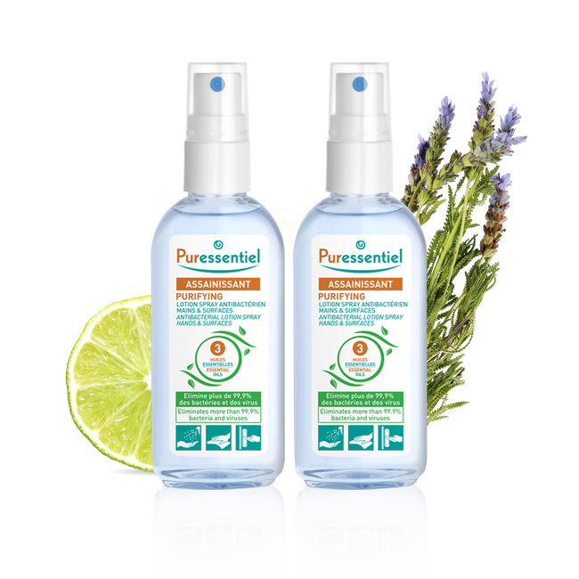 Duo Lotion Spray Antibactérien Assainissant 80 ml
