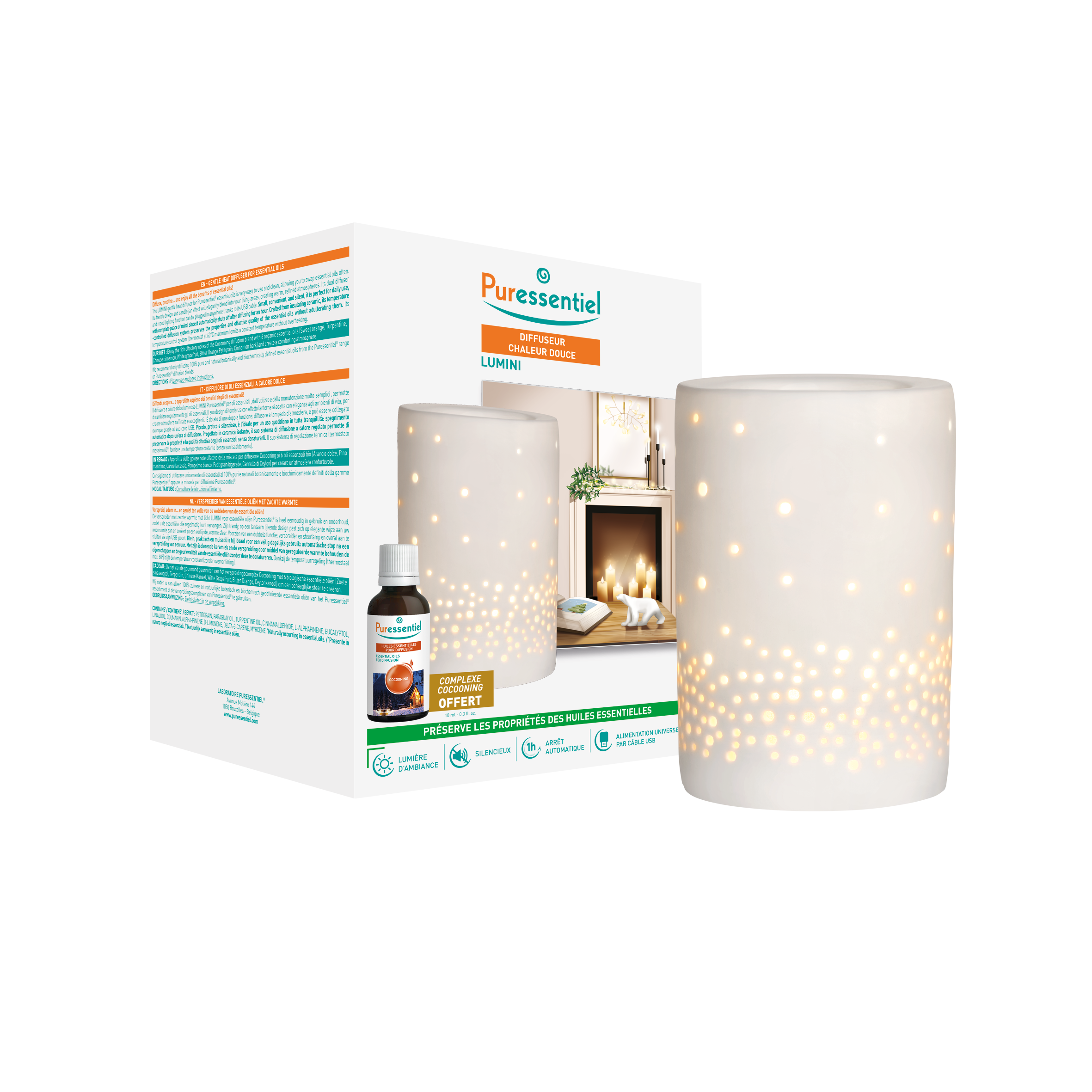 Leuchtend-Keramik Cocooning Diffusor Box 