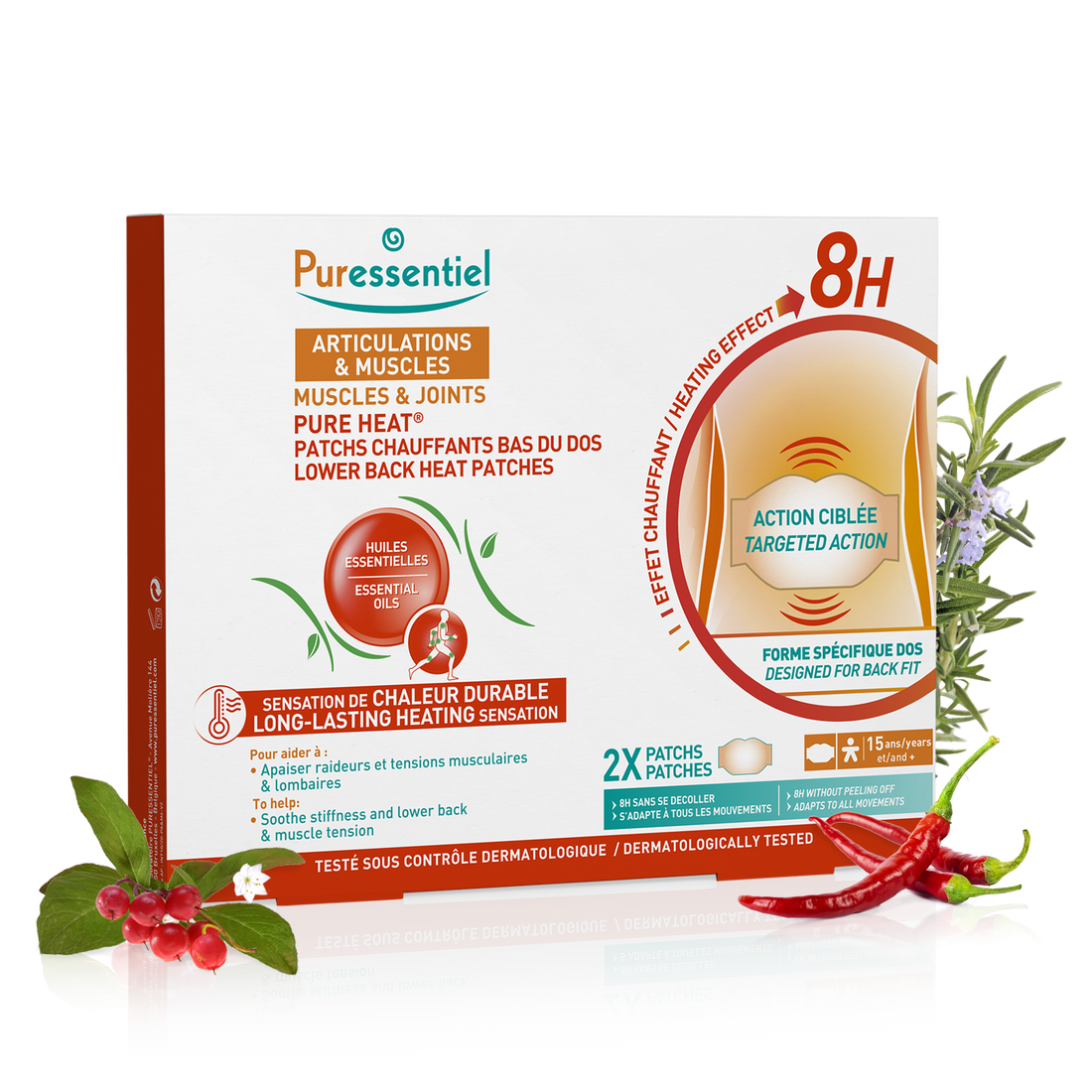  Pure Heat® Wärmepflaster für den unteren Rücken