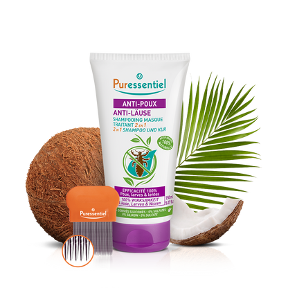 Shampooing Masque Traitant 2 en 1 Avec Peigne Anti-Poux